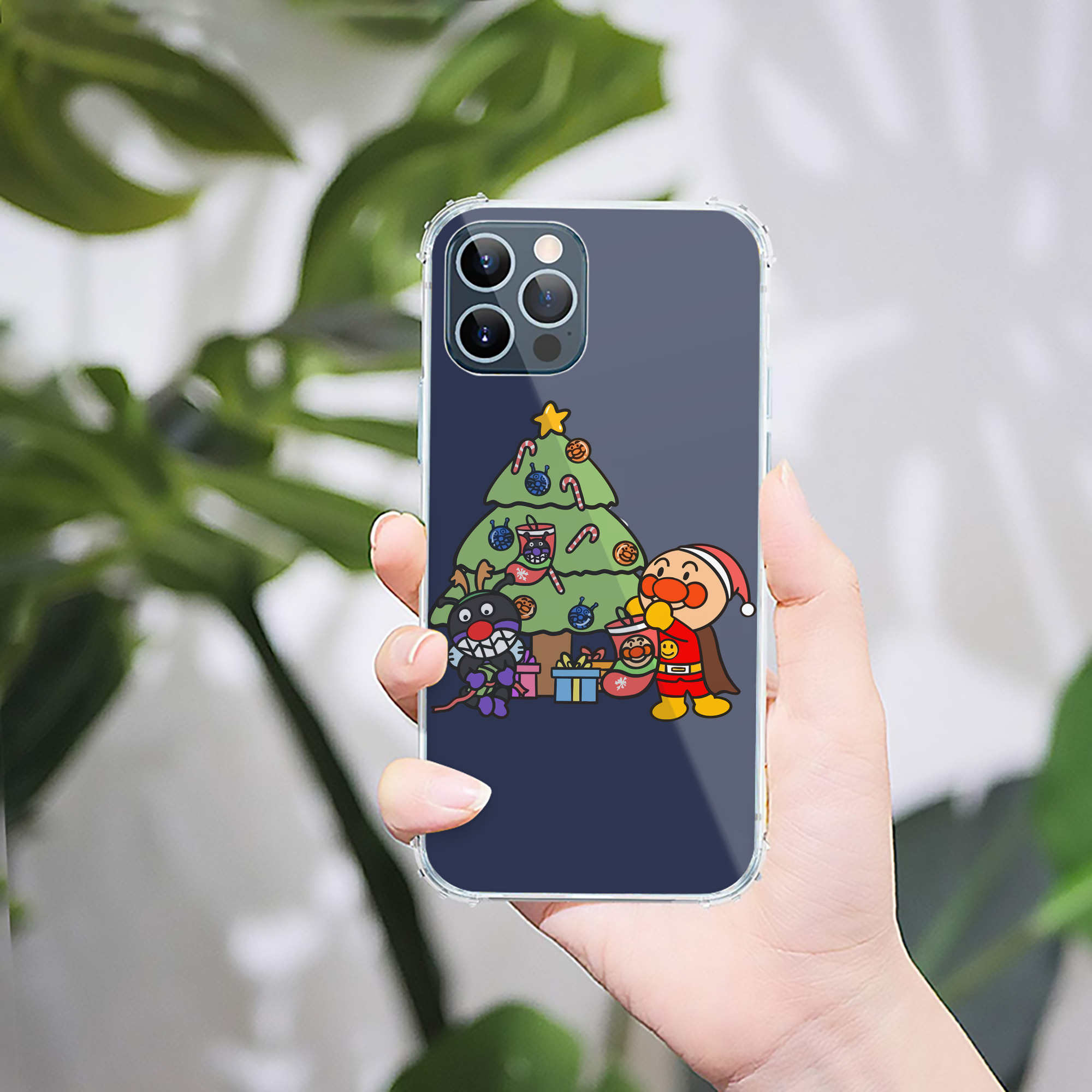 （画像用） アンパンマン Anpanman 【iPhone 12シリーズ対応】透明スマホケース（クリアソフトケース）